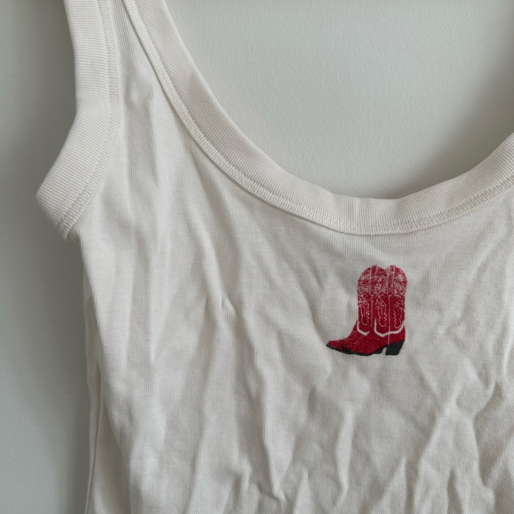 Abercrombie & Fitch Cowboy Boots Tank Cropped